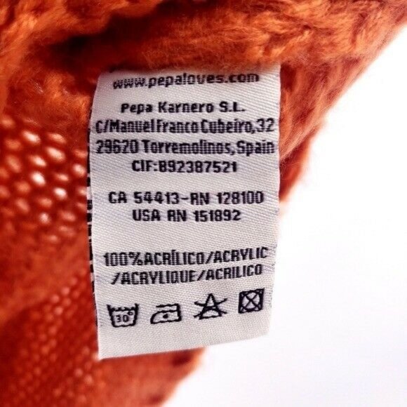 PEPALOVES Colorblock Sweater Turtleneck Red Orange - Picture 7 of 7